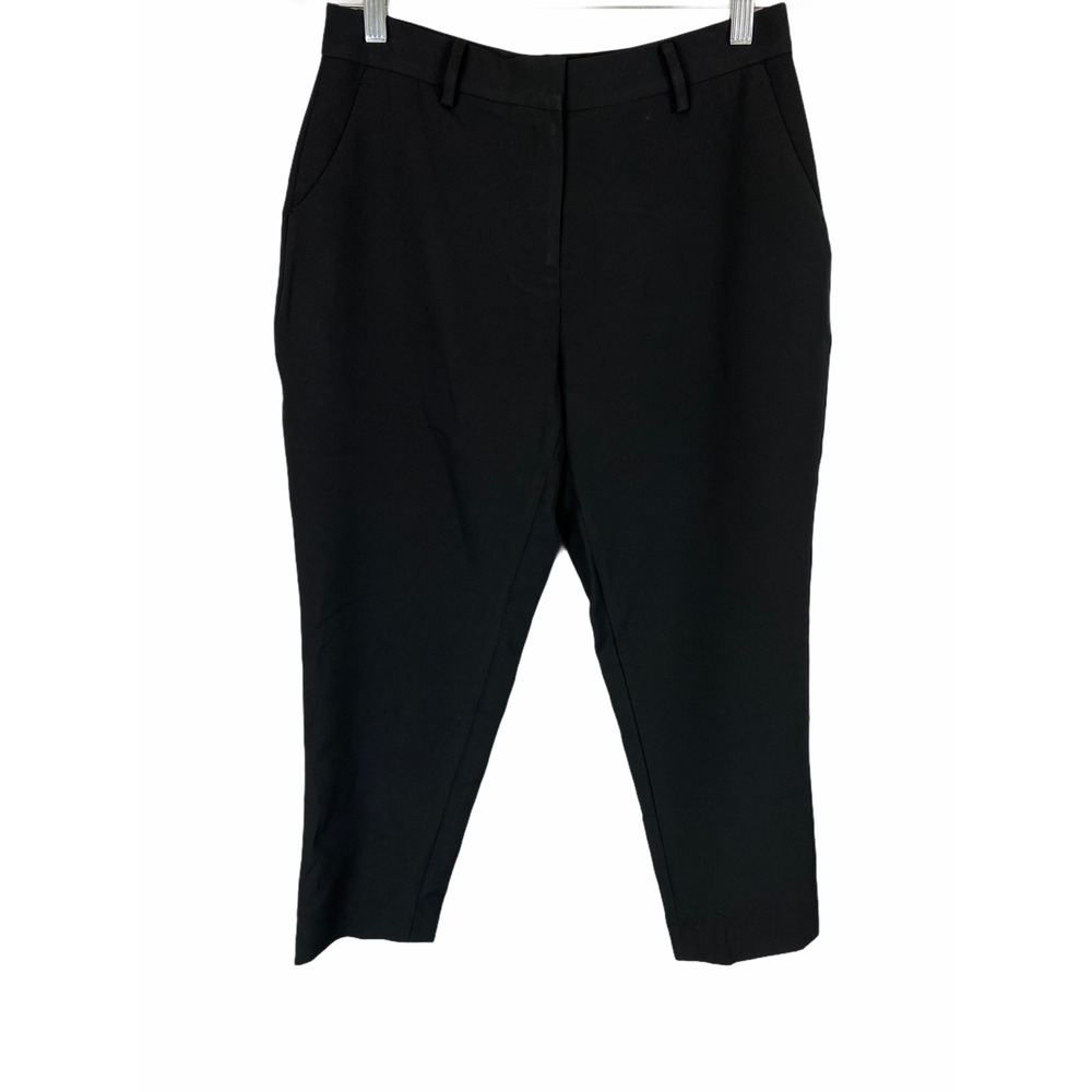 BROOKE SHIELDS Timeless Women's Petite Woven Ankle Pants Solid Black 6P Size
